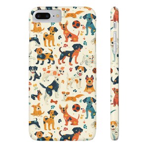 Cute Dog Phone Case iPhone Case 15, 14, 13, 12, 11, X, XR, XS, 8, 7 ALL Sizes Cute Gift for Her Custom Gift New Dog Lover Gift Dog Mom image 3