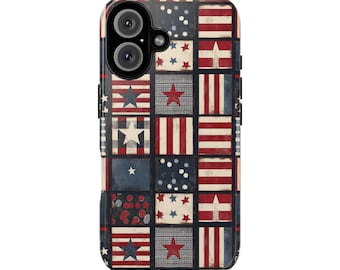 Patriotic Phone Case American Flag Phone Case 4th of July Phone Case Veterans Day Phone Case Military Tough Phone Case iPhone Samsung