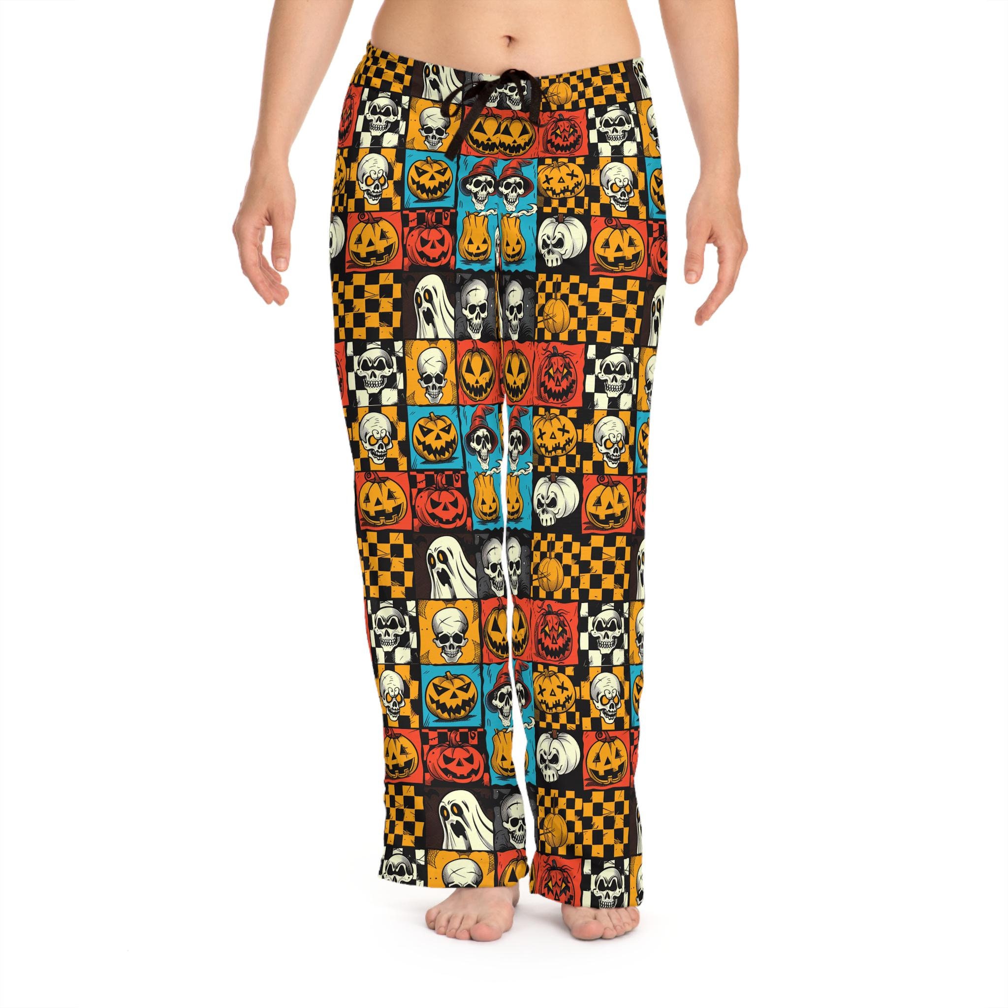 Pantalon De Pyjama Halloween Pour Homme - Motif Fantômes, Citrouilles, Chauves-souris - Coupe Ample, Tissu Doux - Pour Automne Et Soirées Décontractées