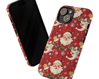 Vintage Christmas Phone Case Tough Phone Case Vintage Santa Phone Case iPhone tough cases Samsung case Christmas Gift