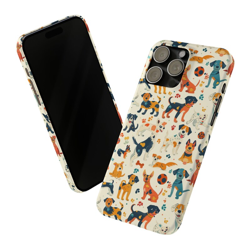 Cute Dog Phone Case iPhone Case 15, 14, 13, 12, 11, X, XR, XS, 8, 7 ALL Sizes Cute Gift for Her Custom Gift New Dog Lover Gift Dog Mom image 2