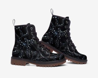 新発売 Mens Boots Ankle up Lace Chunky Black Y2K 10 Resistant Water 靴