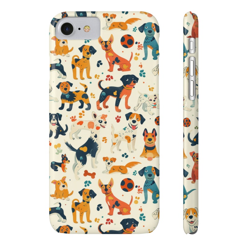 Cute Dog Phone Case iPhone Case 15, 14, 13, 12, 11, X, XR, XS, 8, 7 ALL Sizes Cute Gift for Her Custom Gift New Dog Lover Gift Dog Mom image 4