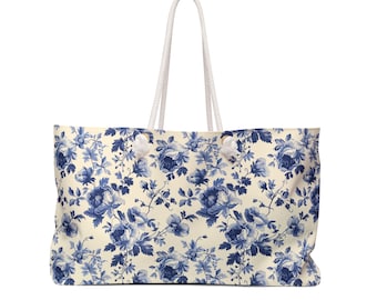 Toile de Jouy Bag Blue French Floral Bag Custom Gift for Her Mother&#39;s Day Gift for Mom Gifts for Mom The Tote Bag Birthday Gift Floral Bag