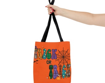 Trick Or Treat Bag Halloween Bags Halloween Treat Bags Scary Bags Halloween Candy Bag Halloween Tote Witch Bag Kids Candy Bag