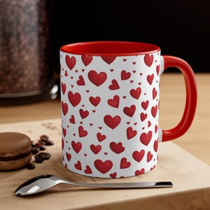 Red Hearts Mug,  love mug, hearts mug, valentines day, valentines gift, valentines mug, gift for girlfriend, gift for mom, gift for her