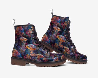 Jellyfish Combat Boots Marine Boots Casual Vegan Leather Lightweight boots