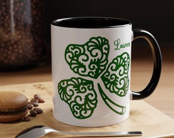 Custom St. Patrick's Shamrock Mug St Pattys Day Mug Ireland Mug Ireland Gift Irish Mug Shamrock Mug Irish Gifts St Pattys Day Gift