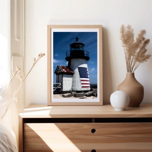 Brant Point Lighthouse Photo: Nantucket New England Print