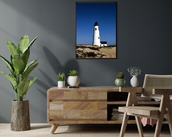 Nantucket Point Lighthouse Print | Island Landscape Wall Art