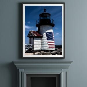 Brant Point Lighthouse Photo: Nantucket New England Print image 1