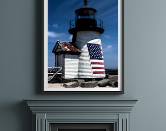 Brant Point Lighthouse Photo: Nantucket New England Print