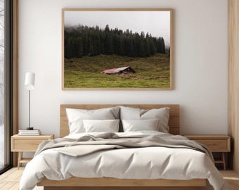 Swiss Barn Print: Lauterbrunnen Valley, Switzerland
