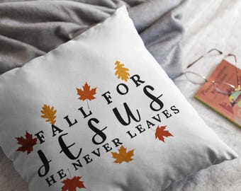 Cojín "Enamórate de Jesús": decoración cristiana inspiradora para el hogar, cojín de regalo de fe