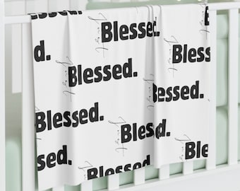 Scripture Swaddle Blanket: Breathable Polyester, Christian Nursery Gift