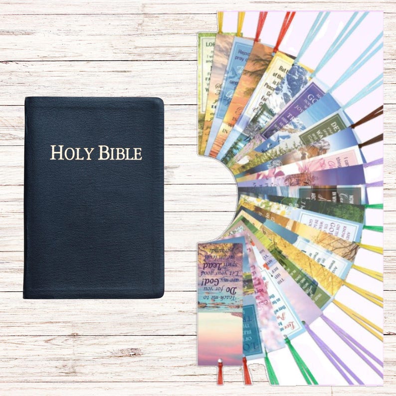 Bible Verse Bookmarks With Colorful Tassels: Christian Encouragement ...