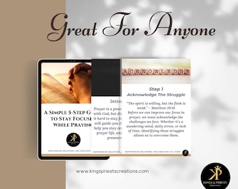 Prayer Focus Guide: Inspirational Faith-Based Resource (Digital Download)