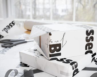 Papel de regalo con versículos cristianos: elegante papel de regalo para las fiestas