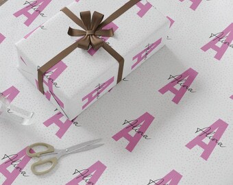 Papel de regalo personalizado con collage de nombres, papel de regalo personalizado con nombre, papel de regalo personalizado, papel de regalo de cumpleaños, papel de regalo para baby shower
