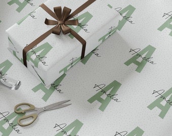 Papel de regalo personalizado con collage de nombres, papel de regalo personalizado con nombre, papel de regalo personalizado, papel de regalo de cumpleaños, papel de regalo para baby shower