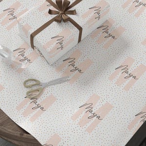 Custom Name Collage Personalized Wrapping Paper, Personalized Name ...