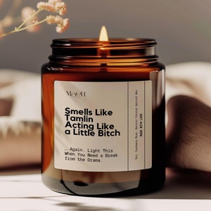 Personalized Tamlin&#39;s a Bitch Candle, Acotar Velaris Fan, Custom Message Book Lover Candle, Book Candle, Funny Candle, Drama Humorous Candle
