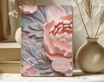 Personalized Diary Journal for Teenage Girl, Custom Name Notebook, Birthday Gift for Teen Girl, Wildflowers Hardcover Kids Notebook