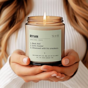 Personalized Name Definition Candle Custom Funny Birthday Gift for Best Friend Mom Dad Sister Aunt Coworker Unique Personalized Candle for