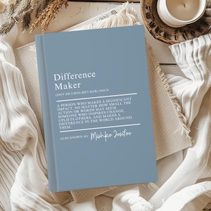 Difference Maker Journal, Personalized Coworker Birthday Gift Difference Maker Definition Mentor Custom Appreciation Gift Leader Friend Boss