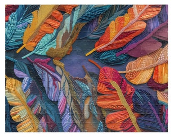 Rompecabezas de 1000 piezas con diseño de plumas boho hippies y buenas vibraciones para adultos, bordado, idea de regalo para ella, rompecabezas de 500 piezas, arte de pared ingenioso