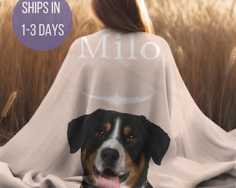 Benutzerdefinierte Haustierdecke mit Haustier-Fotoname Benutzerdefinierte Hundedecke Personalisierte Hundedecken Katzenbilddecke Haustier-Fotodecke Hund Mama Papa Geschenk