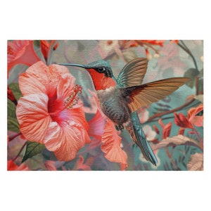 Hummingbird Flower Jigsaw Puzzle 1000 Piece for Adults Art Puzzle Colorful Animal in Flowers Puzzle Gift Idea for Bird Lovers,Christmas Gift