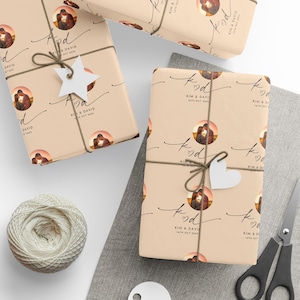 Wedding Gift Wrapping Paper Personalized Photo Wrapping Paper,Bridal Shower Gift Wrap Engaged Gift Wrapping Paper Mr&Mrs Gift Wrapping Paper