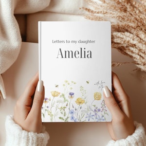 Letters to My Daughter Personalized Name Notebook Custom Dear Daughter Journal New Mom Keepsake Gift Baby Shower Memory Book Keepsake