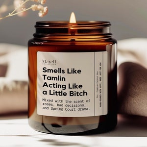 Tamlin&#39;s a Bitch Candle, Acotar fan gift, acomaf, A court of thorns and roses merch, Velaris Candle, Book Lover Candle, Book Candle for Fan