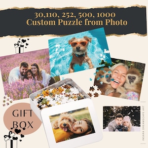 Puzzle personnalisé de la photo-30 110 252 500 et les géants 1000 pièces Puzzles personnalisé pour anniversaire, famille, animaux de compagnie, mariage, cadeau d&#39;anniversaire