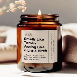 Custom Tamlin&#39;s a Bitch Candle,Acotar Velaris Fan,Personalized Message BookLover Candle,Book Candle,Funny Candle,AcomafDrama Humorous Candle