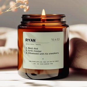 Personalized Name Definition Candle Custom Funny Birthday Gift for Best Friend Mom Dad Sister Aunt Coworker Unique Personalized Candle for