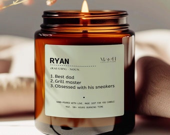 Personalized Name Definition Candle Custom Funny Birthday Gift for Best Friend Mom Dad Sister Aunt Coworker Unique Personalized Candle for