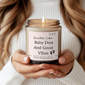 Smells Like Baby Dust And Good Vibes Candle, IVF Gifts, Infertility Gifts,IVF Care Package,Fertility Gift,infertility Candle,Mom To Be Gift