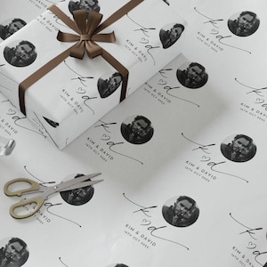 Wedding Gift Wrapping Paper Personalized Photo Wrapping Paper,Bridal Shower Gift Wrap Engaged Gift Wrapping Paper Mr&Mrs Gift Wrapping Paper