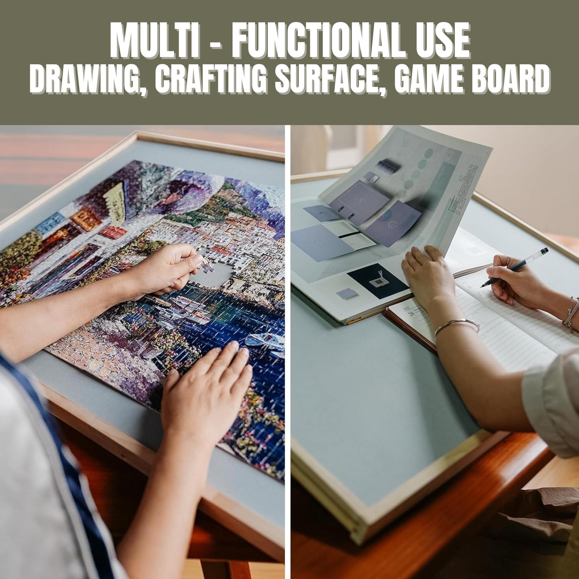 1500 Piece 2-in-1 Tilting and Rotating Puzzle Board 4 Drawers Cover ...