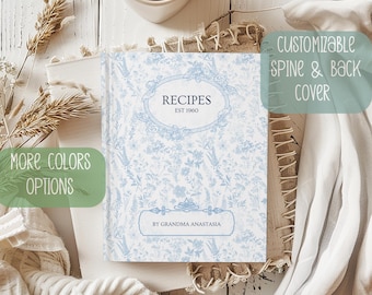 Personalized Recipe Book Gift for Grandma Custom Family Cookbook Name Recipe Book for Mom Aunt Mothers Day Nana Gigi Gift for Grandparents
