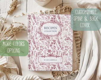 Personalized Recipe Book Gift for Grandma Custom Family Cookbook Name Recipe Book for Mom Aunt Mothers Day Nana Gigi Gift for Grandparents