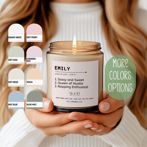 Personalized Name Definition Candle Custom Funny Birthday Gift for Best Friend Mom Dad Sister Aunt Coworker Unique Personalized Candle for