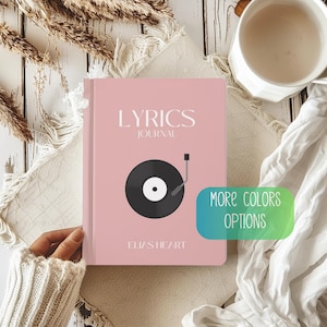Personalized Musical Notebook Lyric Journal Custom Songwriting Notebook Musician Diary Gift for Songwriters Writing Lyrics Womens Lyric Book