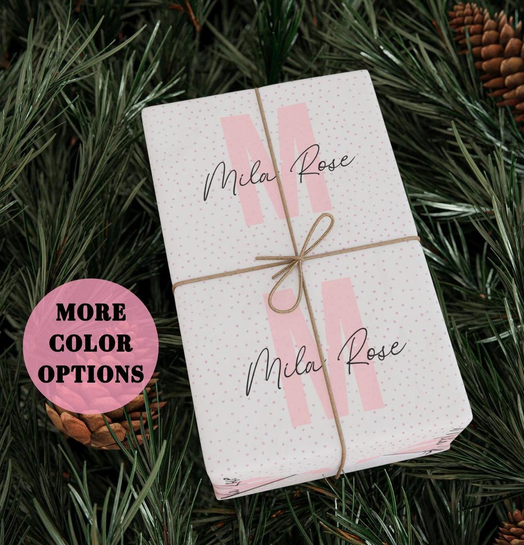 Custom Name Collage Personalized Wrapping Paper, Personalized Name ...