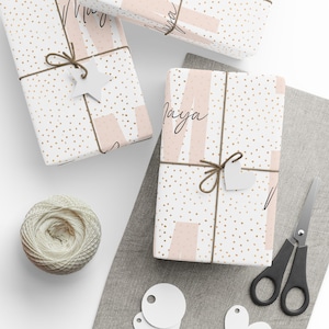 Carta da regalo Boho Baby Wrapping, collage di nomi personalizzati Carta da regalo personalizzata con nome Carta da regalo personalizzata Carta da regalo per compleanni Carta da regalo per baby shower per bambini