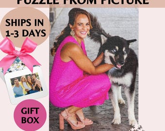Personalized Photo Puzzle Custom Puzzle Personalized Picture Gift Portraits Family Pets Puzzle Photo Puzzle Anniversary Gift Birthday Puzzle