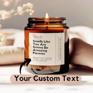Cadeau personnalisé pour les nouveaux parents, cadeau personnalisé pour les nouveaux parents, cadeau pour nouvelle maman, cadeau pour nouveau papa, cadeau de grossesse, bougie rigolote pour future maman, baby shower